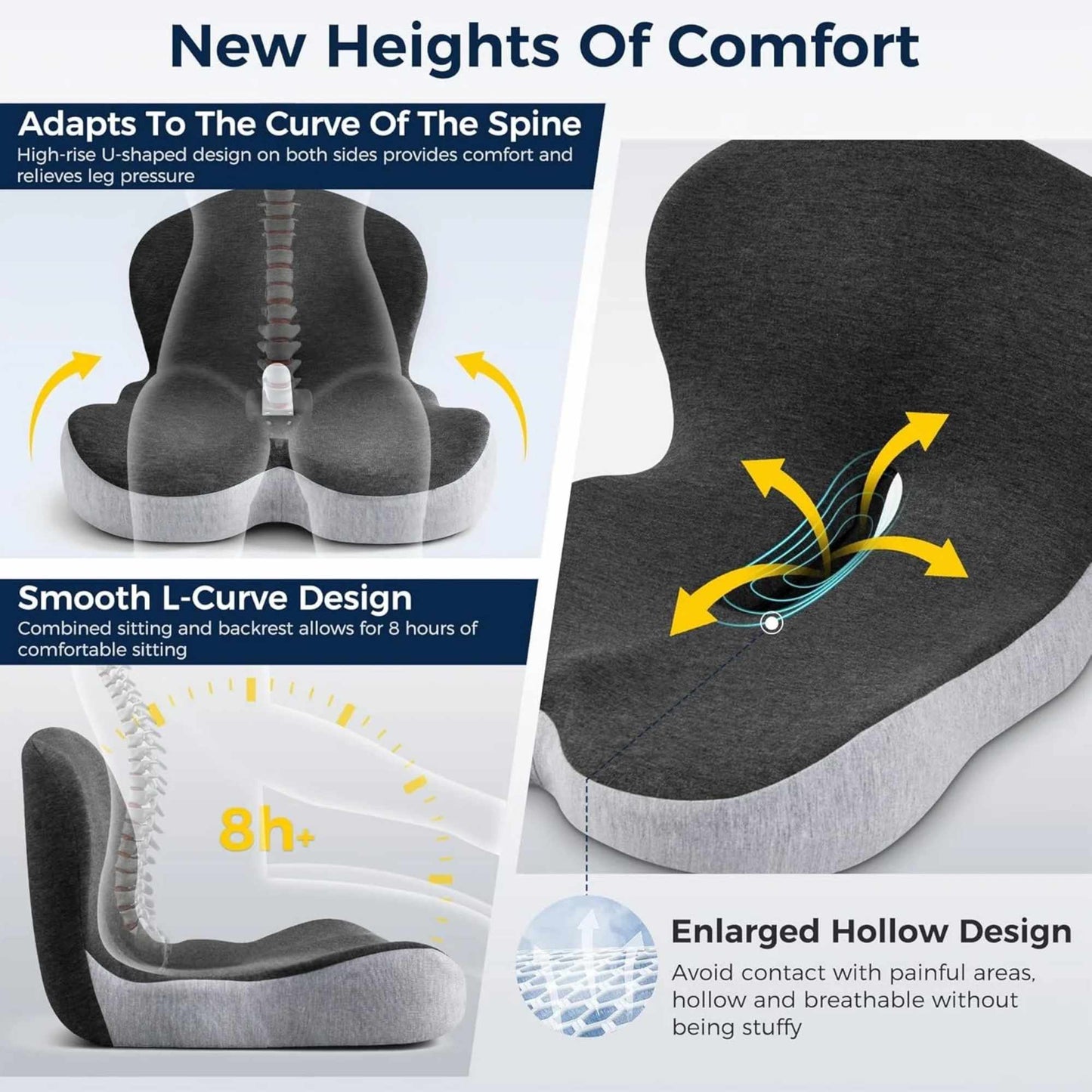 OYA Memory Foam Orthopedic Seat Cushion