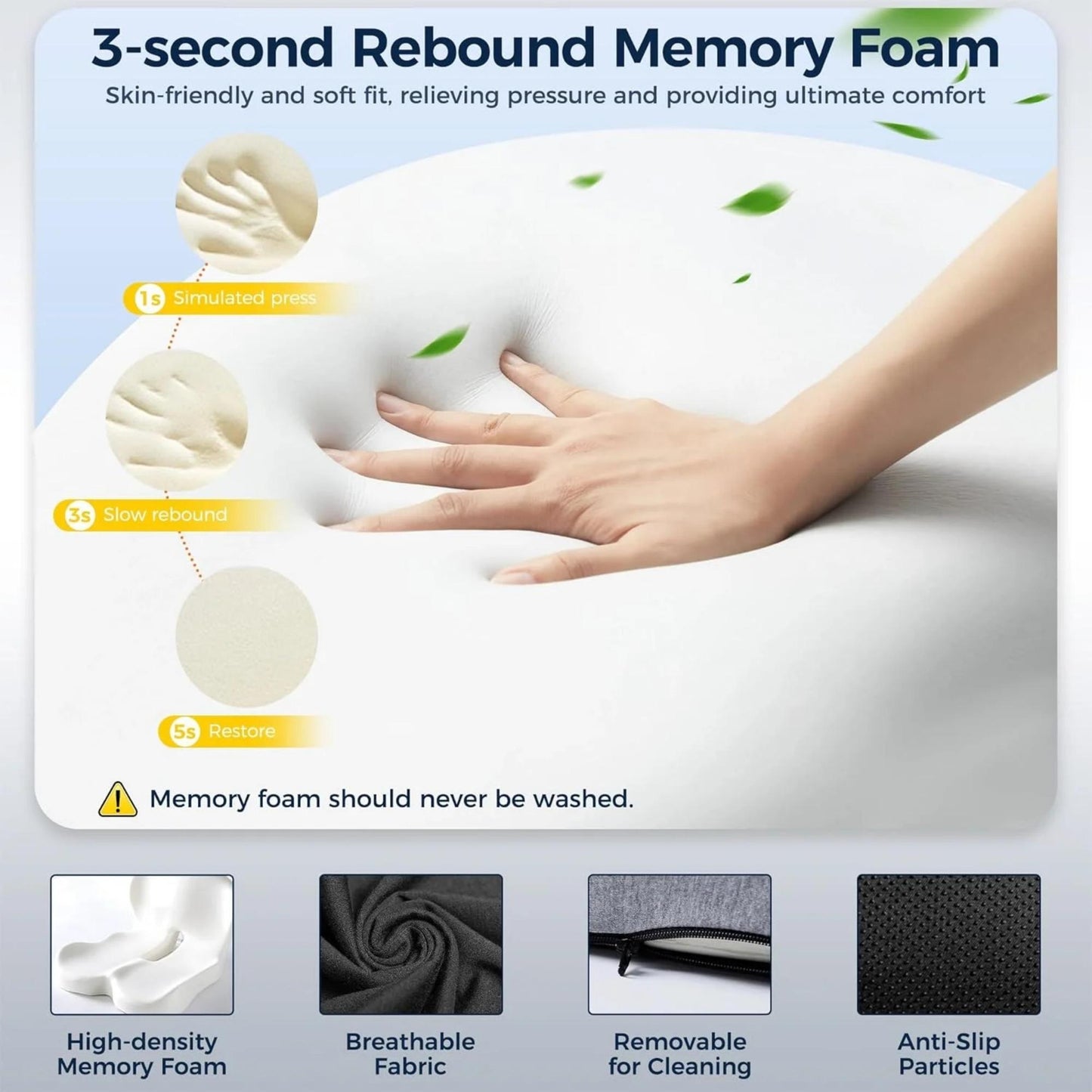 OYA Memory Foam Orthopedic Seat Cushion